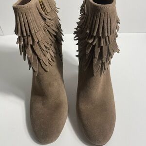 ISOLA Fringe Suede Ankle Boots New